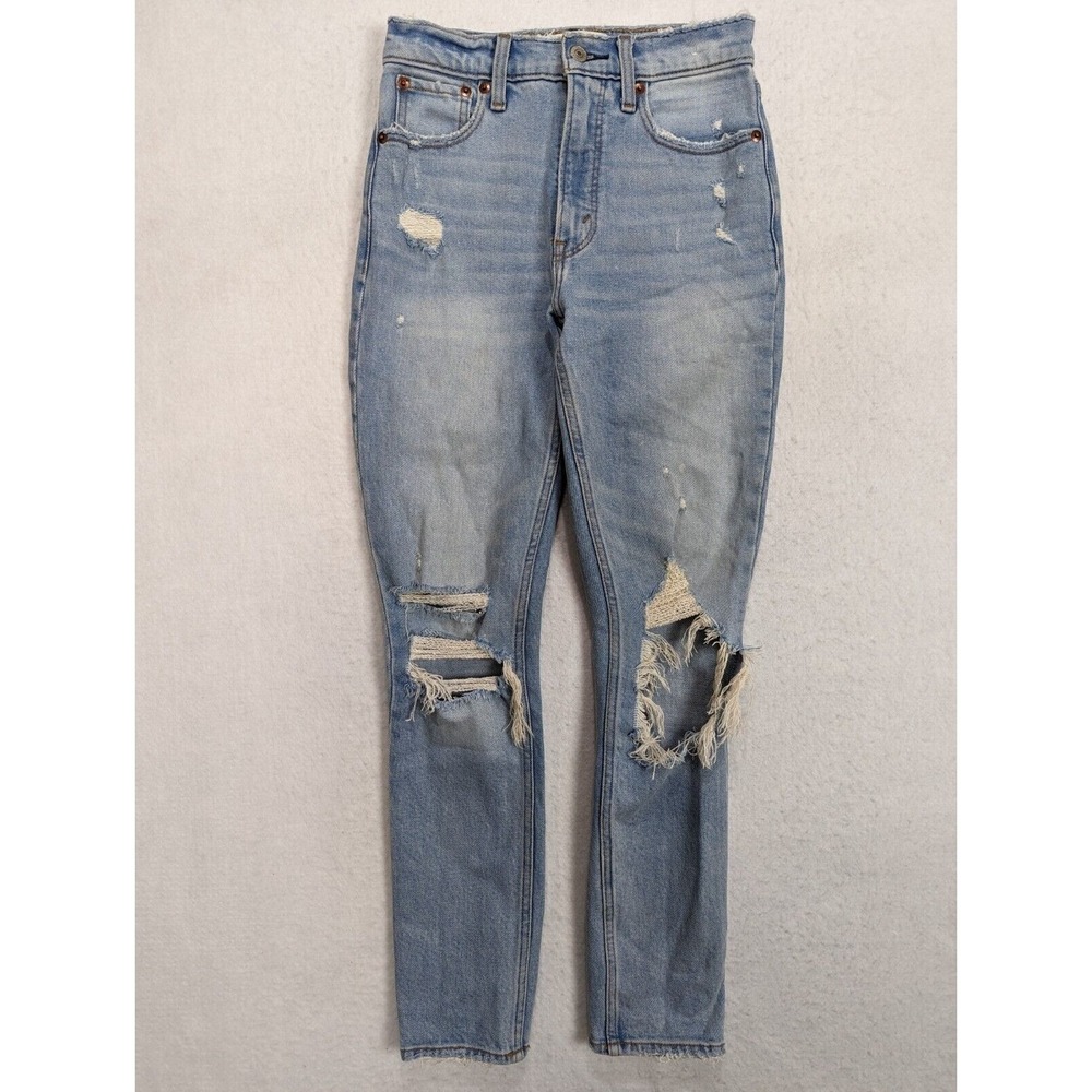 Abercombie Fitch Womens Jeans Size 24 00 Distressed The Skinny High‎ Rise
